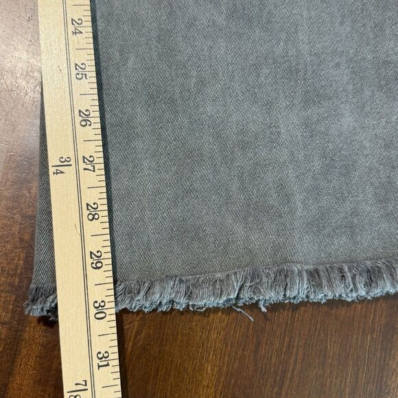 Zenana Flare Jeans Womens M Stretch Raw Hem Gray Denim Neutral Casual Boho - Picture 9 of 10